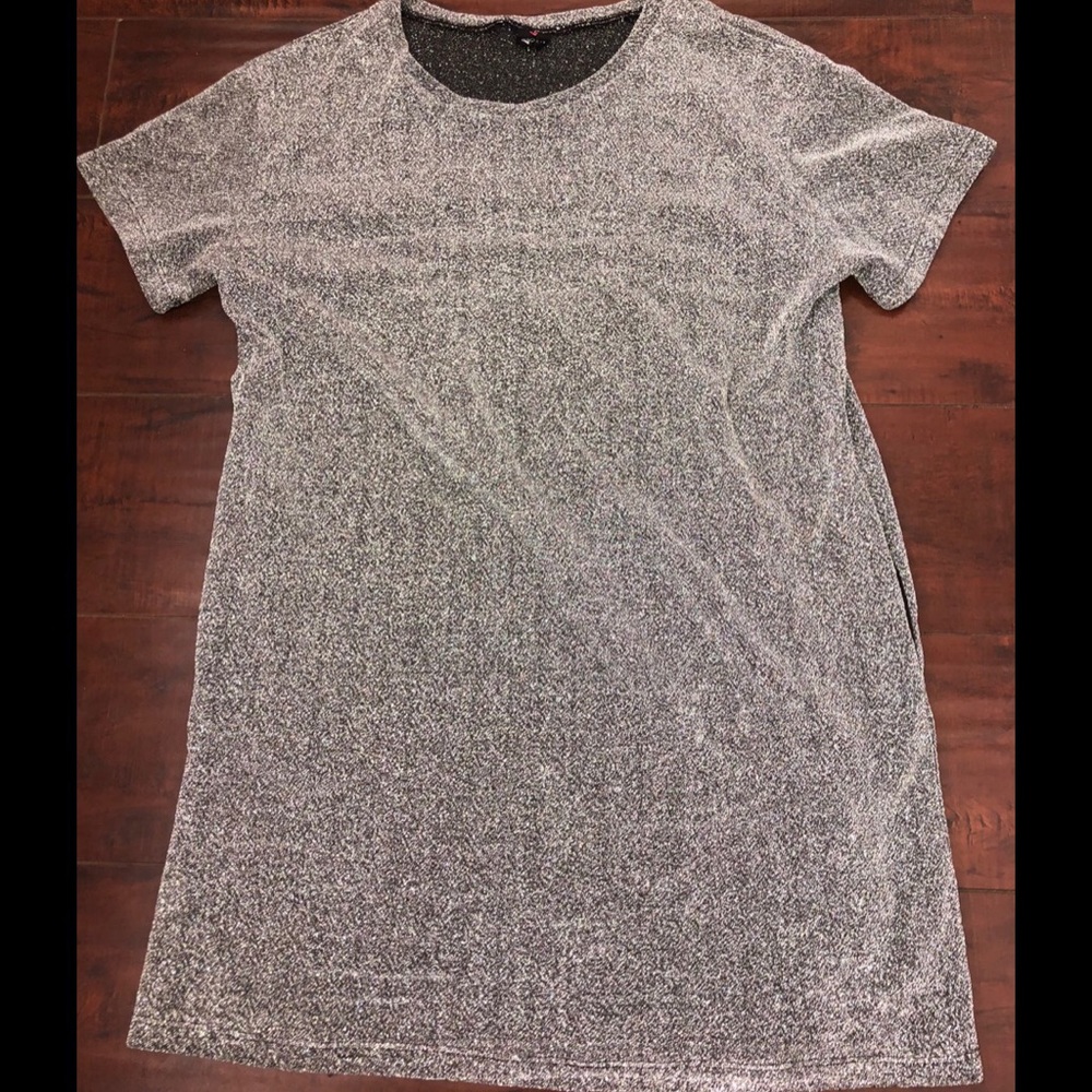 SPARKLY SILVER MINI DRESS